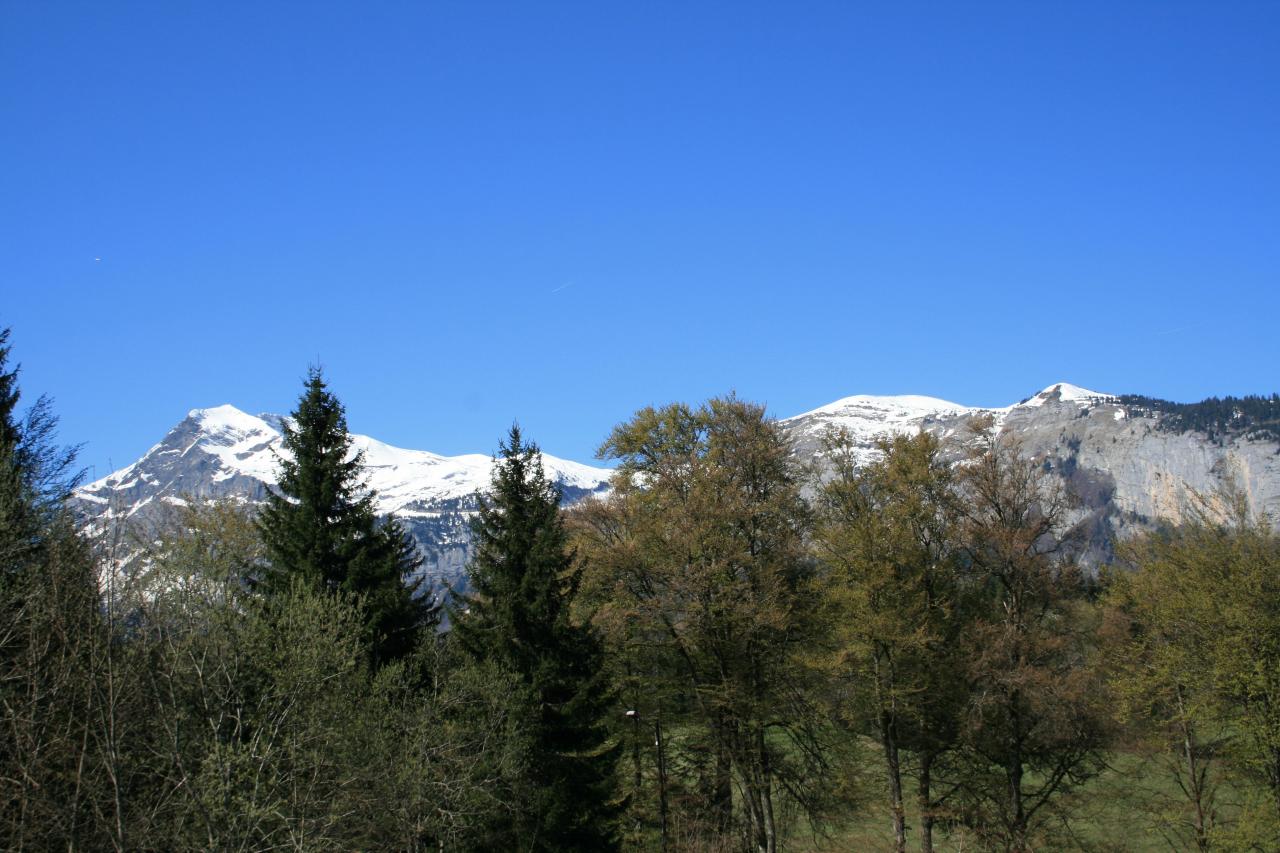 Vue sur la chaîne des Aravis